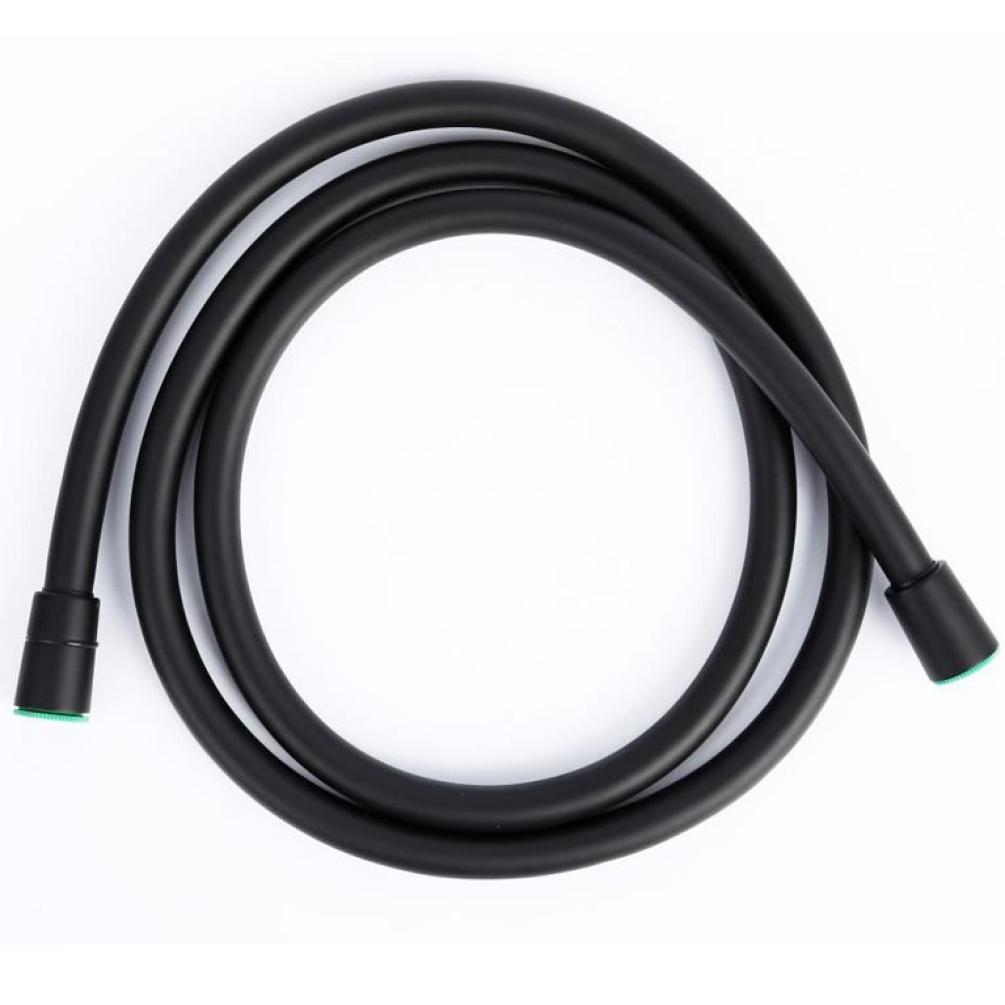 Product Cut out image of the JTP Vos Matt Black Plastic 1500mm Shower Hose